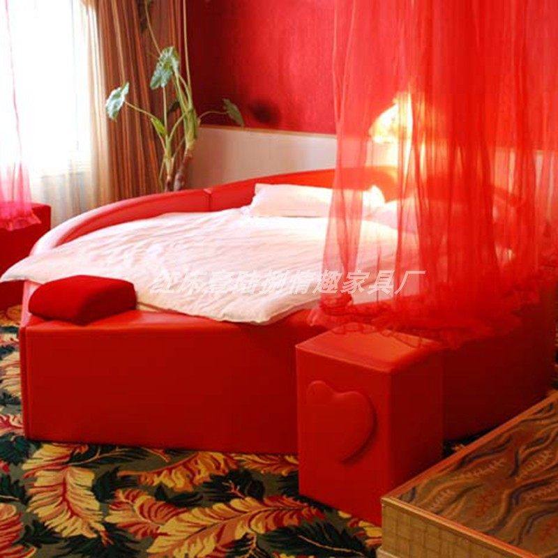 圆床水床情趣床酒店家具影咖民宿轻奢精品宾馆主题现代主卧电动心,住宅家具,皮艺床,淘宝优惠券,粉丝福利购,淘宝优惠卷