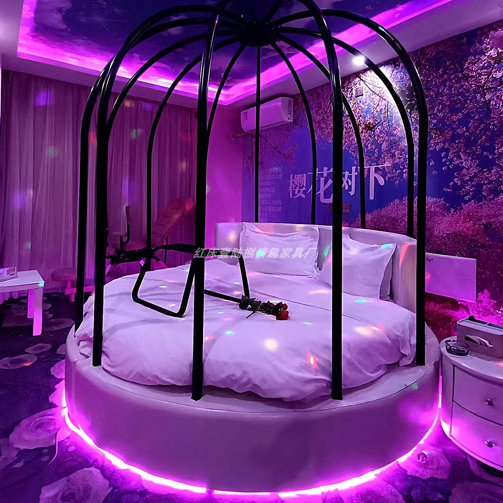 鸟笼酒店圆床情趣床水床家具民宿床轻奢精品宾馆主题现代会所电动,商业/办公家具,酒店床,淘宝优惠券,粉丝福利购,淘宝优惠卷