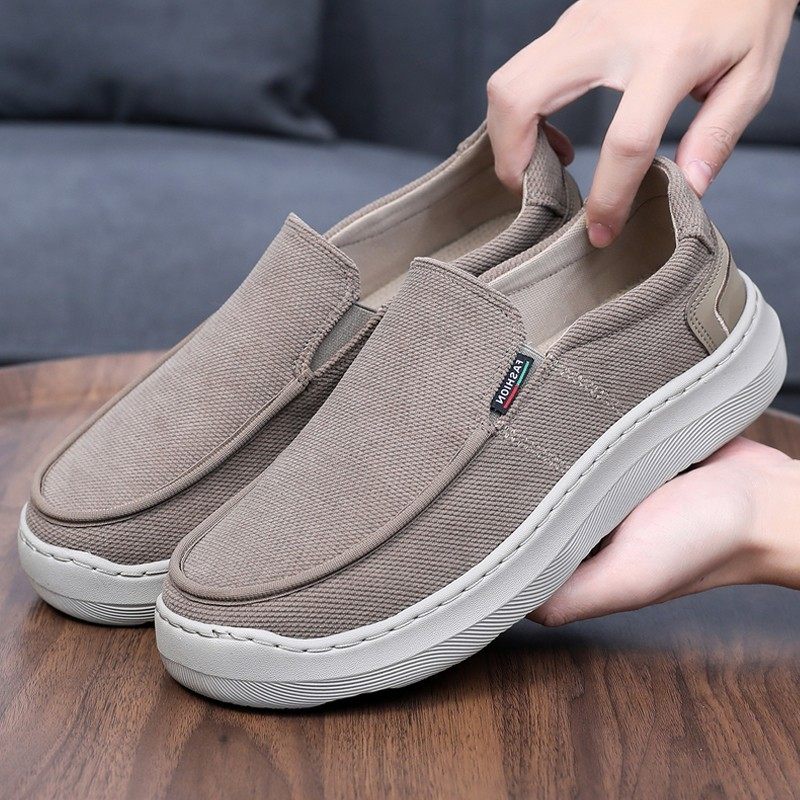 老北京布鞋男春秋透气防滑百搭潮流运动休闲鞋中老年爸爸一脚蹬鞋