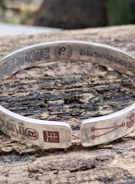 千足银手镯原创手工原创