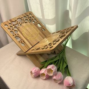 跨境中东产品密度板经书阅读支架书本木艺书房阅读器支撑架书架