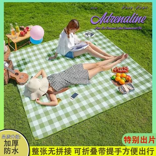 户外野餐垫加厚防潮垫便携折叠地垫室内室外海滩露营帐篷防水坐垫