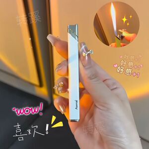 网红小巧超细长条充气打火机高颜值ins女孩子便捷创意送男友新款