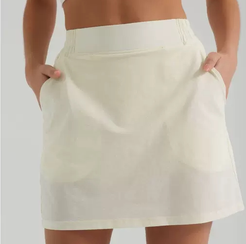 加长网球裙女工装户外运动速干梭织四面弹高尔夫半身裙手插侧口袋
