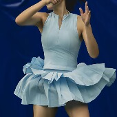 女弹力双层蛋糕百褶裙运动网球带胸垫拉链无袖 上衣防走光羽毛球裙