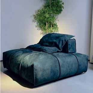 磨砂皮豆腐块模块沙发巴拿马意式极简组合侘寂风客厅创意单人组合