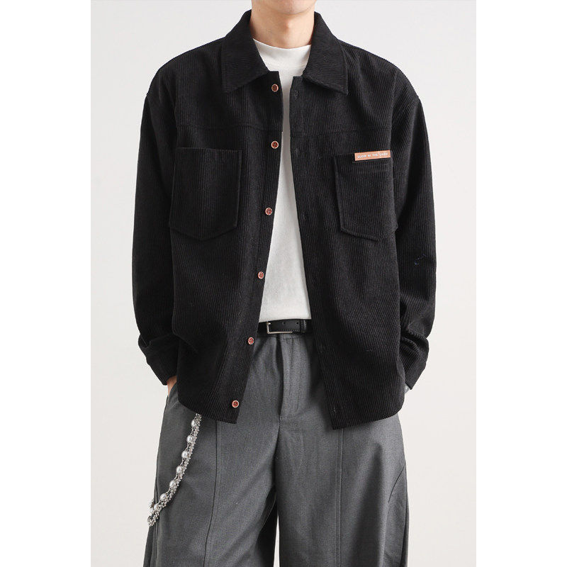 衬衫式外套男春秋季2026新款灯芯绒夹克男宽松休闲日系工装上衣潮,男装,衬衫,淘宝优惠券,粉丝福利购,淘宝优惠卷