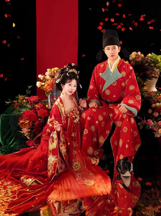 【出租】遇囍来唐制汉服婚服拖尾太平笙歌中式嫁衣汉服传统婚礼