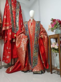 【出租】若兰兮龙凤和鸣仿云锦织金仿妆花大衫汉婚礼婚服明制汉服