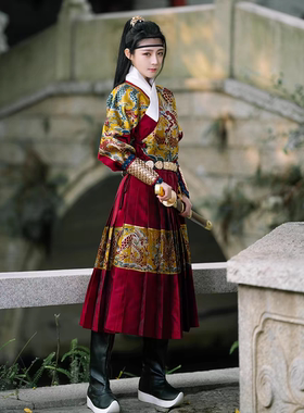 【出租】霄汉七巧坊明制汉服男女款仿妆花织金贴里飞鱼服伴郎伴娘