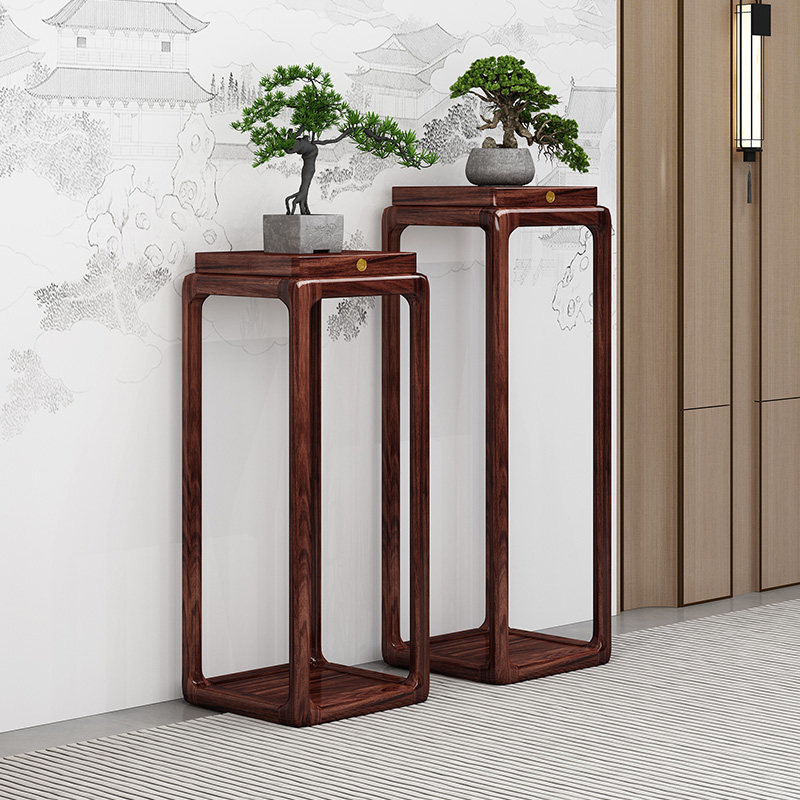 新中式乌金木全实木花架组合置物架客厅花几落地式室内花盆架子,住宅家具,花架/花几,淘宝优惠券,粉丝福利购,淘宝优惠卷