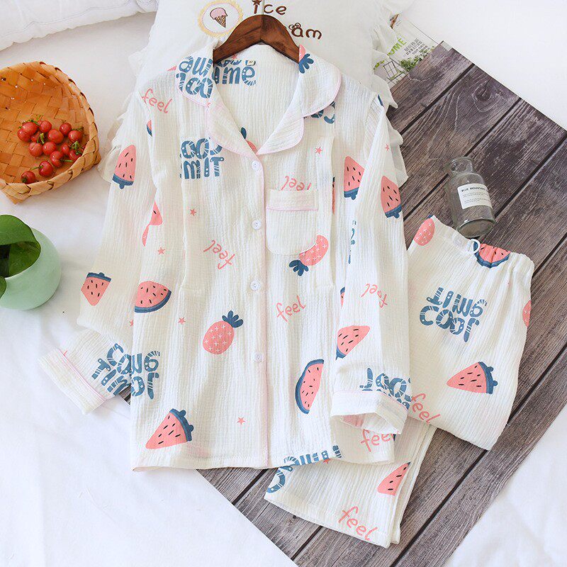 여름 이중 거즈 감금복 얇은 순면 산후 봄 여름 수유 산모 잠옷 임신 기간 커버