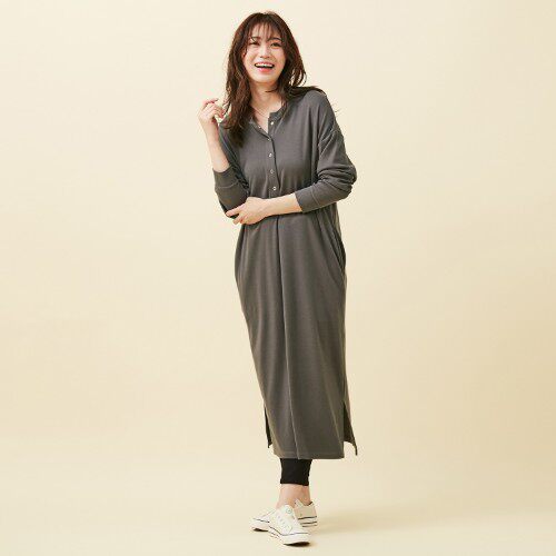 RISENJIA 오리지널 싱글 봄과 여름 긴팔 수유 출산 복장 수유 롱 드레스 외출 수유 스커트