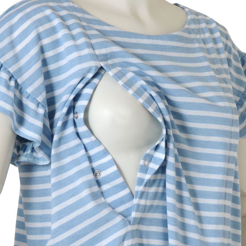 데일리 싱글 여름 얇은 반팔 출산 탑 엄마 모유 수유 티셔츠 나들이 모유 수유 탑