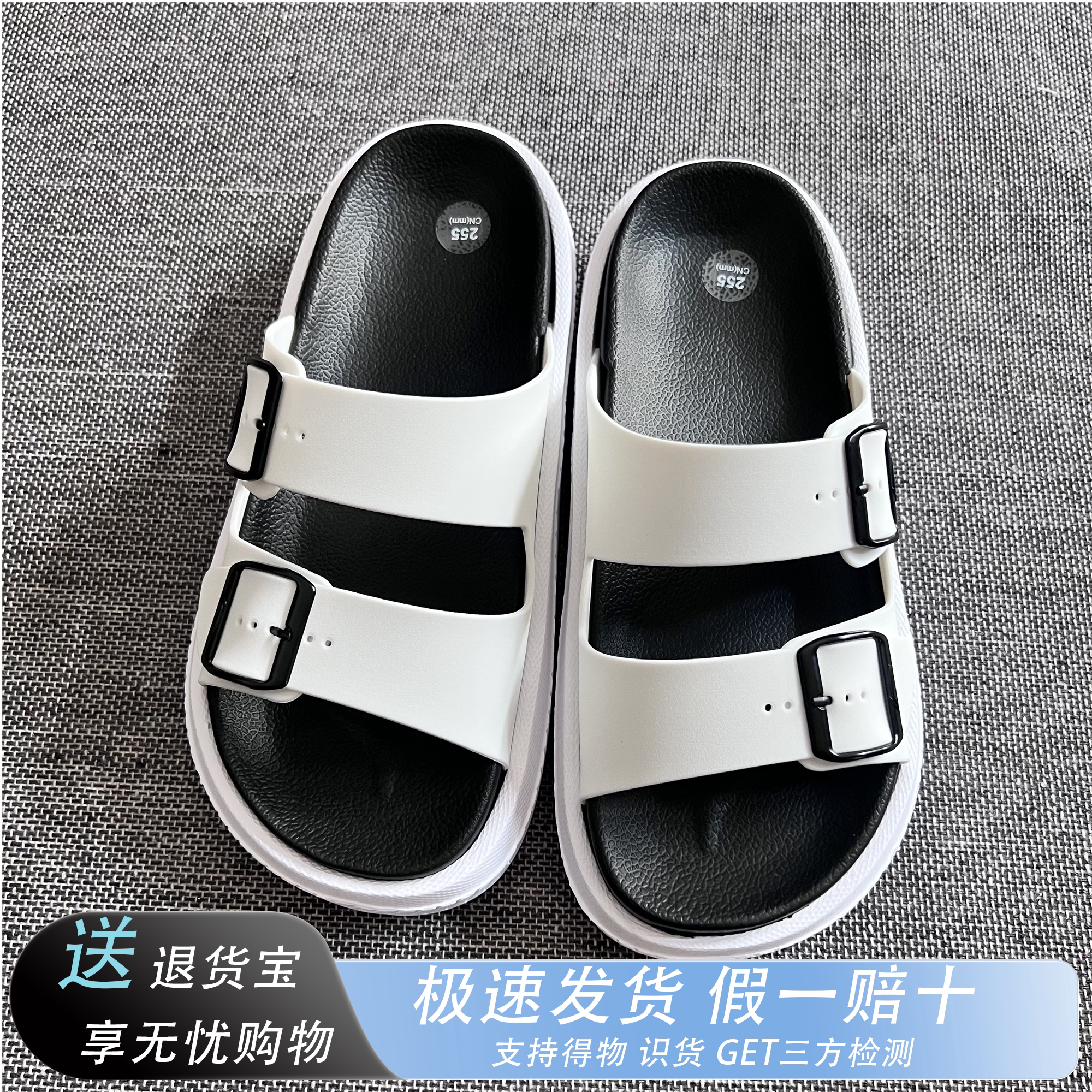 李宁男夏CLAP防滑可拆卸凉拖