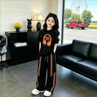 女童夏套装2026新款儿童夏季短袖运动裤衣服男大童巨好看韩系穿搭