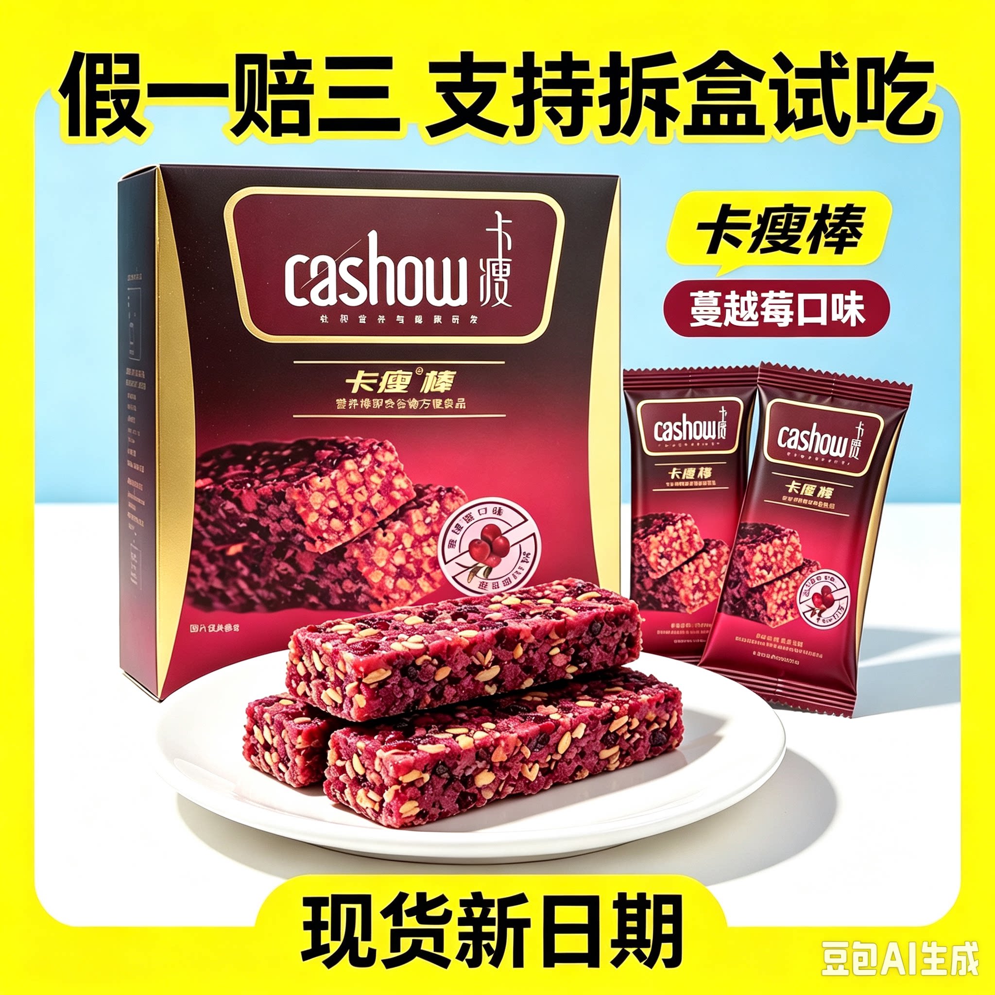正品官方新版卡瘦牌代餐饼干棒能量棒营养棒包装即食方便谷物食品