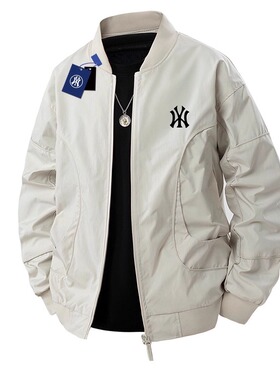 奥特莱斯美式潮立领飞行员夹克男宽松拉链棒球服秋冬外套休闲百搭