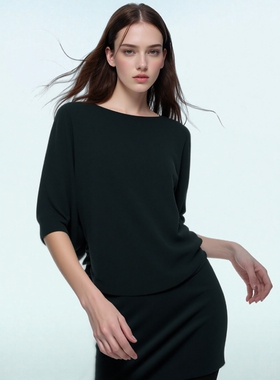 Phase Eight连衣裙包臀裙五分袖蝙蝠袖假两件纯色气质通勤日常