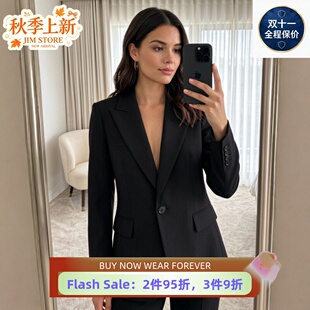 REISS西裤女裤正装裤长裤黑色铅笔裤修身气质通勤OL百搭显瘦干练