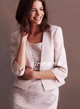 Phase Eight短款西服夹克开衫淡粉色修身开叉优雅淑女通勤OL百搭