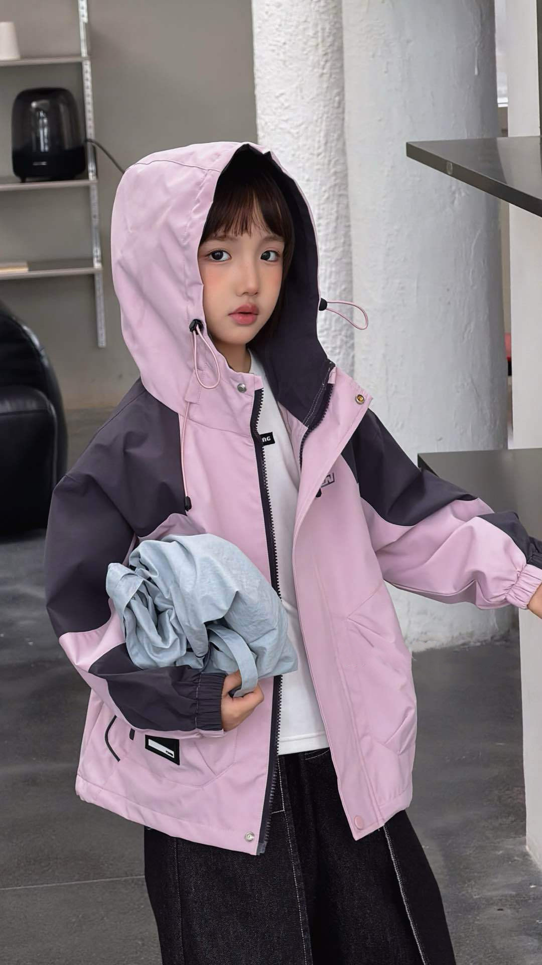 女童外套2026新款秋中大童冲锋衣儿童青少年女孩休闲外套女装