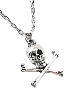 暗黑海盗骷髅耳环复古朋克哥特式耳坠万圣节骷颅头骨个性项链