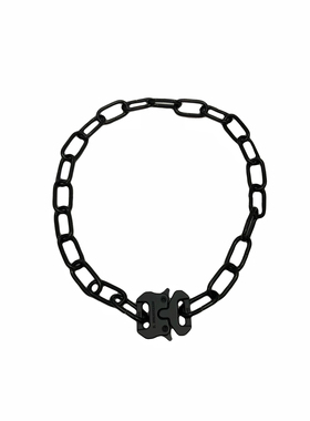 高街机能风锁扣锁头暗黑风情侣项链嘻哈说唱男女配饰