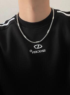 钛钢项链男潮基础款百搭简约ins嘻哈个性港风拼接锁骨链男生配饰