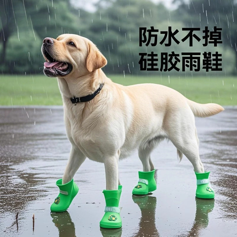 宠物狗狗外出雨鞋卡通童趣恐龙防