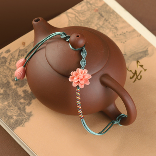 手工编织西施壶石瓢壶茶壶盖绳子紫砂壶茶杯绑壶绳系壶绳茶具配件