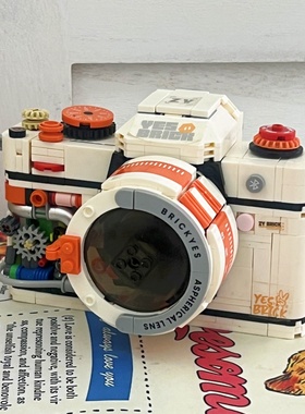砖也BRICK YES复古相机积木模型儿童玩具男孩送老师男友生日礼物
