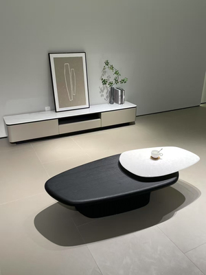 佛山极简茶几电视柜组合小户型家用客厅大小茶几沙发茶几伸缩椭圆