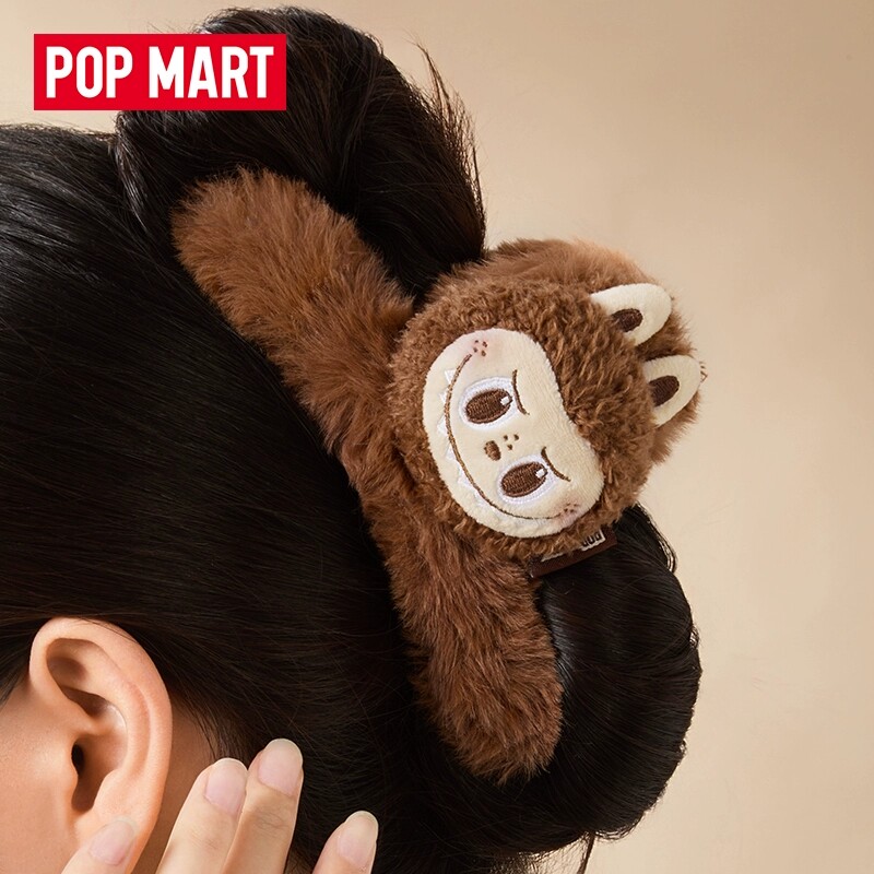POPMART泡泡玛特LABUBU毛绒抓夹THEMONSTERS经典发夹女生周边圣诞
