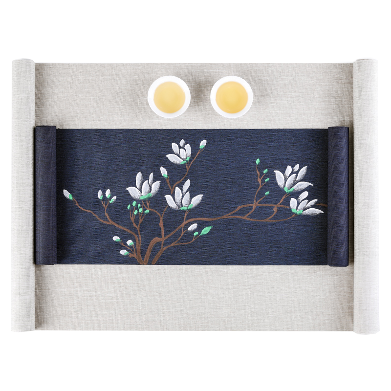 防水茶席麻布茶布茶台茶桌布竹席