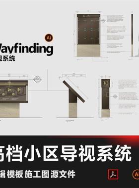 住宅小区公寓导视系统合辑标识模板CDR标牌wayfinding设计源文件