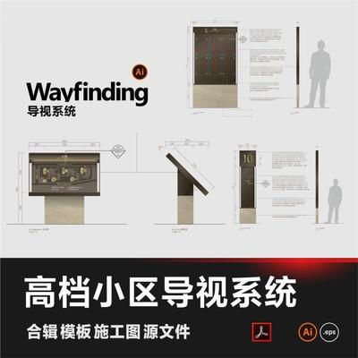 住宅小区公寓导视系统合辑标识模板CDR标牌wayfinding设计源文件