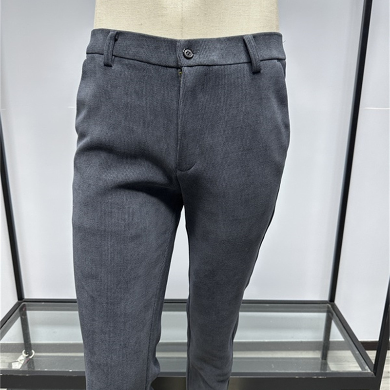 加绒加厚灯芯绒男士休闲裤