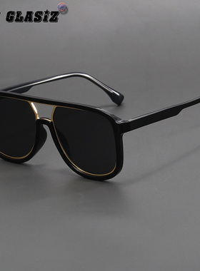 复古潮牌男韩版双梁大脸新品大框太阳镜复古蛤蟆镜墨镜平光镜