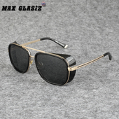 侠3 复古个性 IRON 挡风墨镜男女款 钢铁时尚 太阳镜 TONY 双梁 眼镜