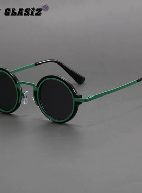 日系手工小圆遮阳防晒太阳镜