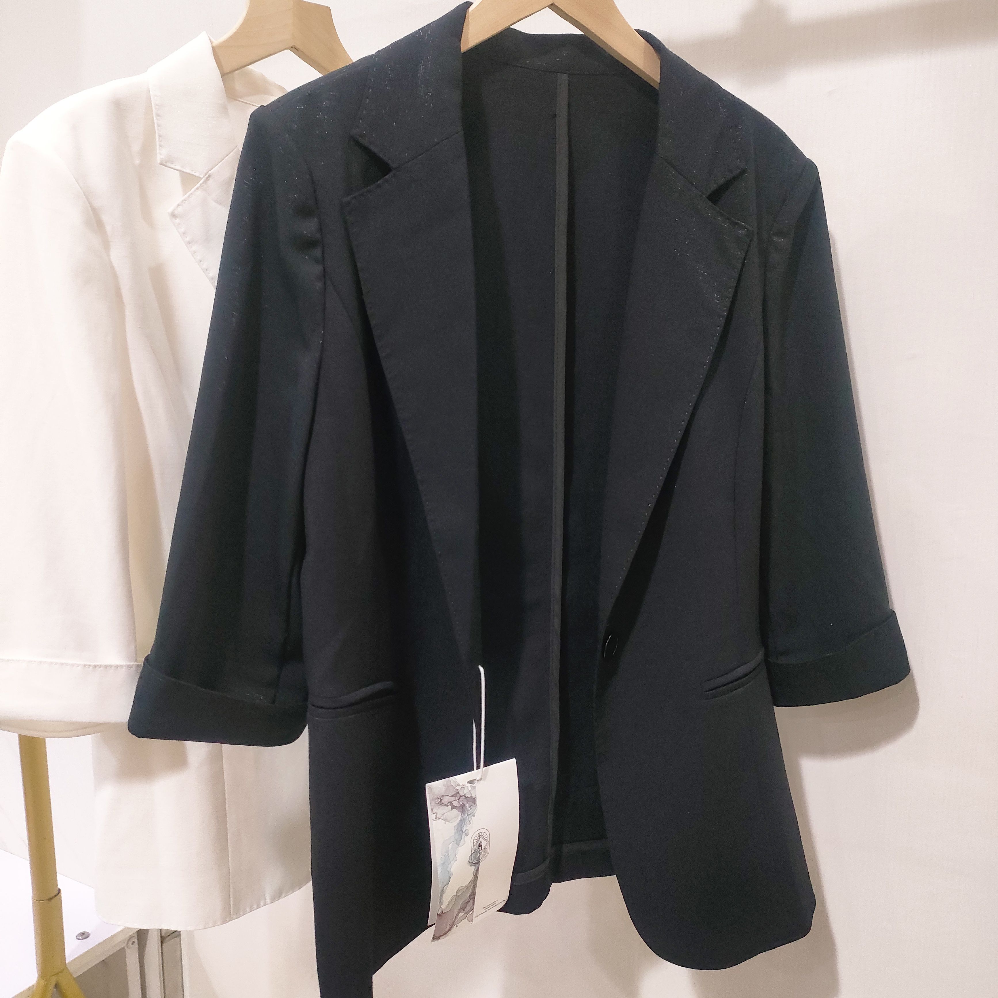 薄款七分袖品质小西装外套女2024春夏季新款减龄韩系夏天西服