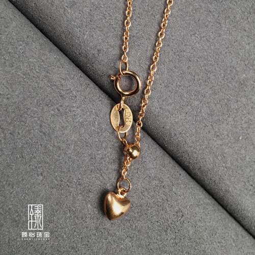 臻怡结实纯18K金调节链素链