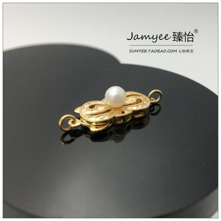 臻怡14K18K金扣单排豪华珠链扣
