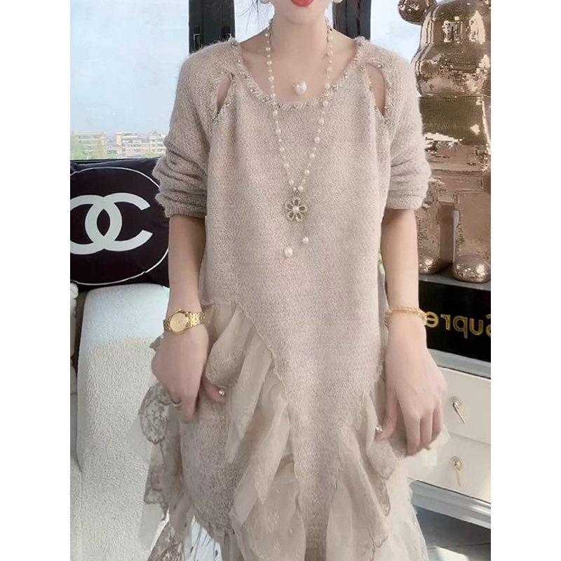 高端气质名媛洋气中长针织衫女2025秋季新品超仙减龄遮肉显瘦毛衣,女装/女士精品,毛针织衫,淘宝优惠券,粉丝福利购,淘宝优惠卷