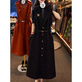 新款 高档气质名媛西装 领背心裙女2025冬季 超仙减龄显瘦遮肉A字裙