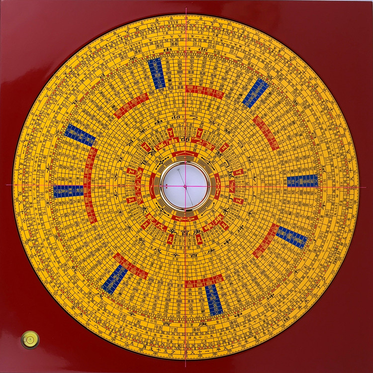 高精度集福堂十10寸三元三合综合罗盘纯铜36层专业经仪指南者摆件