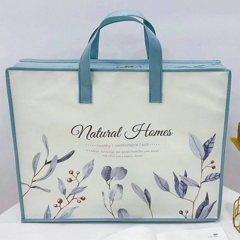 夏被防尘袋全棉四件套手提包装收纳袋子拉链印花礼品空调被包手提