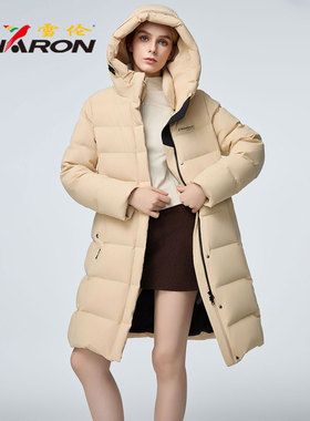 雪伦羽绒服女长款2025新款秋冬户外修身保暖外套都市绒域