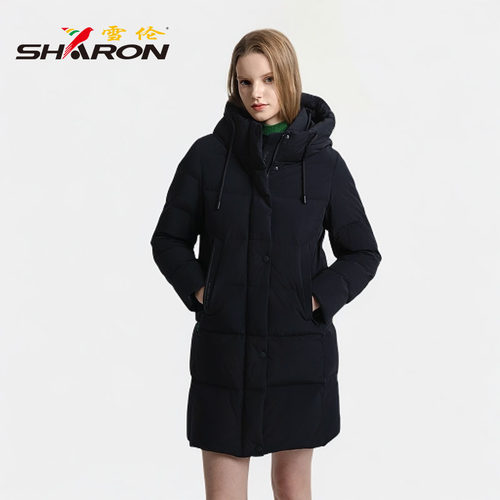 雪伦中长款羽绒服女休闲百搭